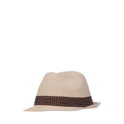 Natural canvas trilby hat